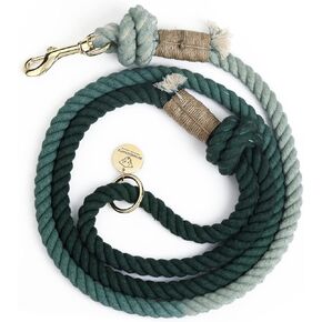 Green Ombre Handmade Rope Leashes for Dogs Rope Dog Leash Rope Cute Dog Leash Braided Dog Leash Cotton Rope Leash for Medium Dogs Large Dogs 5FT Organic Cotton