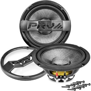 PRV AUDIO Carbon Fiber 8" Midrange Speaker 500 Watts 4 Ohm Neodymium 8MR500CF-NDY-4 Water Resistant Pro Audio Loudspeaker for Boat UTV 4-Wheeler Motorcycle (2 Speakers)