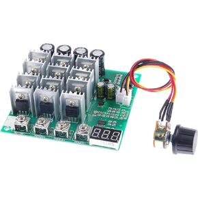 PWM DC Motor Driver 60A DC 12V 24V 36V 48V 10-50V Forward Reverse Switch Tachometer Brush Motor Inverted Module Maximum Power 3000W