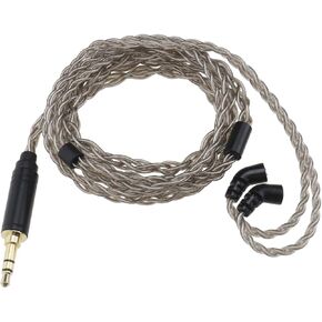 The Lord of the Tools 4 Core 2Pin Earphone Replacement Cable Silver Plated Detachable Earphone Cable 3.5mm Plug Connector Cable Compatible with BLON BL-03 Earphones