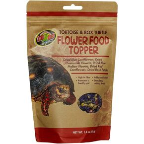 DBDPet Tortoise & Box Turtle Flower Food Topper (1.4oz) - Includes Attached Pro-Tip Guide - Smells Amazing! Bearded Dragon Salad Topper