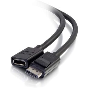 C2G Short Extension Cable, Display Port Cable, Male to Female, Black, 3 Feet (0.91 Meters), Cables to Go 54450