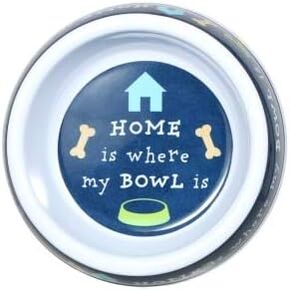 Greenbrier Decorative Melamine Dog Bowls (Home is Where My Bowl is)