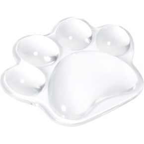 Cat Paw Wrist Rest Pad for Mouse Ergonomic Cute Wrist Rest Mouse Gel Wrist Support Cushion Pad Comfort Soft Hand Pain Relief Pad Silicone Wrist Rest for School Home Laptop & Computer (Clear)