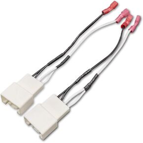 2 PCS Auto Door Speaker Wiring Harness Connector, Plug and Play Speaker Wire Plug, Car Modification Accessories, Suitable for Ford F150 Escape Focus Bronco Mustang Mazda 2 6 CX5 (White)