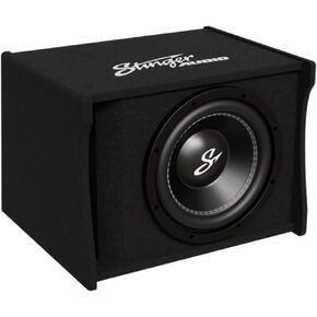 STINGER Single 12" 700 Watt (RMS) Loaded Car Audio Subwoofer Enclosure | Ported Vented 1 Ohm Subwoofer Box | Down Firing Box for Max Sound (700 Watts RMS/1200 Watts Max) MC1S12A