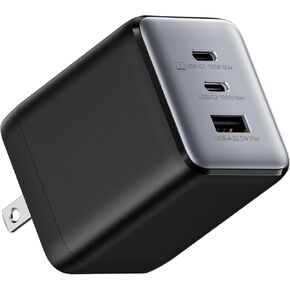 USB C Charger, 100W Max Charger, 3-Port GaN Fast Compact Foldable Charger for MacBook Pro/Air, Dell XPS,iPad Pro,iPhone 15 Pro Max/14/13,Galaxy S24/S23, Note 20/10+, Steam Deck