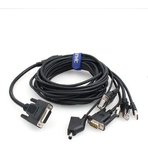 Eonvic DB26 26 Pin to DB9 Male and Female - RJ45 - USB A- DC Jack -BNC Female Multi-Function Data Cable 77070-00 for Trimble SPS Series BX940 BX992 BD992 SNM910