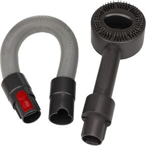 LGEGE Dog Hair Deshedding Brush and Extension Hose Set - Pet Grooming Tool Kit for Dyson V6 V7 V8 V10 V11 V12 V15 Vacuum Cleaner