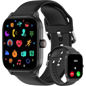 Smart Watch (Answer/Make Call), 2.01" Smartwatch for Android Phones and iPhone with Heart Rate,Sleep Monitor,Pedometer, 100+Sports Fitness Watch, IP68 Waterproof Fitness Tracker for Men Women