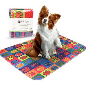 2 Colorful Washable Pee Pads for Dogs - Extra-Absorbent, Waterproof, Non-Slip Puppy Training Pads | Reusable Dog Pee Pads | 31x36 inch - Peti Happy
