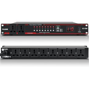 FULODE 10 Outlet Power conditioner -8 Independent Switch Rack power, Power conditioner rack mount Audio power conditioner Regulator w/Voltage Readout, With USB,Surge Protector - KD-1008