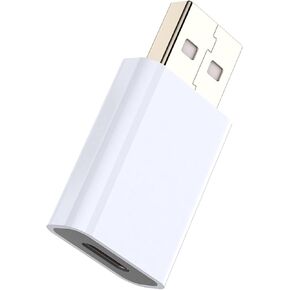 USB Type C Female to USB Type A Male Adapter, USB C TO USB Charger Cable Adapter Compatible with MagSafe Wirless Charger/iPhone 12 11 Mini Pro Max/iPad Pro/MacBook/Pixel 2 3 4 5l (White, 3Pack)
