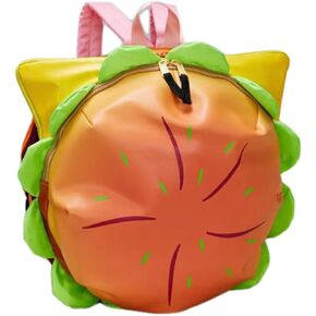Cheeseburger Backpack Multi-compartment Funny Hamburger Backpack