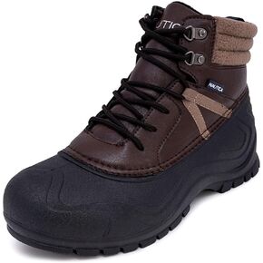 حذاء NAUTICA الرجالي ذو الرقبة البطة المقاوم للماء معزول للثلج والمطر - حذاء شتوي برباط - تشانينج (عرض عريض/متوسط) in Kuwait