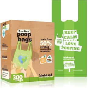 Dog Poop Bags with Handles 300 Bags Leak Proof and Easy Open Dogs Waste Bags for Walking Dogs Cats Litter