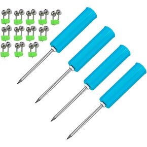 4 Pack Fishing Rod Holders+12 Fishing Bells for Rods Fishing Rod Holder for Bank Beach Ground Support Stand Fishing Holder