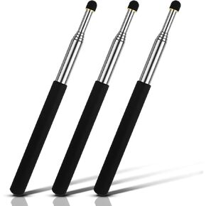 3PCS Telescopic Teacher Pointer for Classroom, Handheld Pointer Stick Extendable Retractable for School, Presenter Teaching Whiteboard Pointer Presenter for Elementary Kindergarten (24.88 Inches)