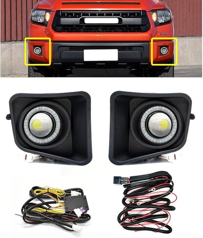 سيارة LED مصباح الضباب أضواء النهار الجري DRL ل 2014-2021 تويوتا تندرا بدوره إشارة القيادة ضوء Daylihgts كشافات in Kuwait