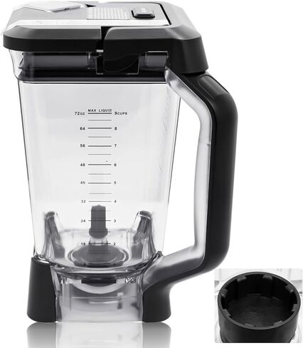 استبدال إبريق 72 أونصة XL متوافق مع خلاطات نينجا الاحترافية BL660 BL740، استبدال إبريق سحق 72 أونصة للنينجا BL660W BL660WM BL663 BL663CO BL740C-مع غطاء قفل in Kuwait
