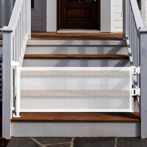 بوابة كلب قصيرة بطول 35.56 سم ارتفاعًا، بوابة جرو، بوابة جرو 59 بوصة، خطوة واسعة فوق سياج الحيوانات الأليفة، بوابة شبكية للكلاب قابلة للسحب في الأماكن المغلقة والخارجية، تتسع حتى 59 بوصة، بوابات للكلاب، بوابات للكلاب الصغيرة لسلالم المداخل in Kuwait