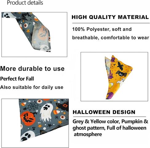 Cute Fall Dog Bandanas 2 Pack, Autumn Hello Fall Hey Pumpkin Maple Leaves Dog Scarf, Thanksgiving Handkerchief Scarves Gifts for Puppy Large Dogs in Saudi Arabia