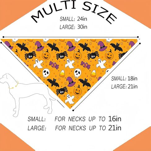 Cute Fall Dog Bandanas 2 Pack, Autumn Hello Fall Hey Pumpkin Maple Leaves Dog Scarf, Thanksgiving Handkerchief Scarves Gifts for Puppy Large Dogs in Saudi Arabia