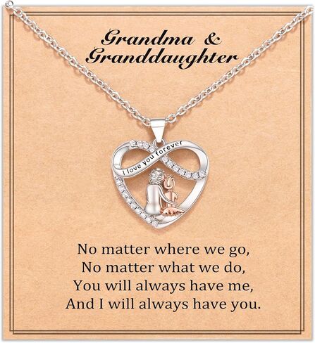 JOGDIAM Mothers Day Gifts for Grandma Granddaugther, Infinity Heart Pendant Birthday Christmas Jewelry Gifts for Women Girls in Saudi Arabia