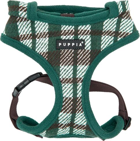 Puppia Irvin Dog Harness Over-The-Head Warm Winter Diamond Pattern Adjustable Chest for Small and Medium Dog, Cream, Medium in Kuwait