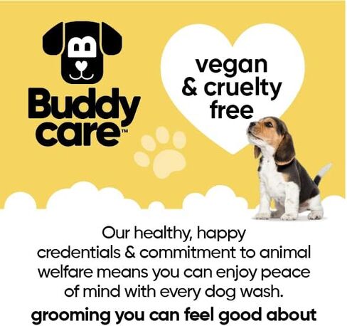Vanilla & Shea Butter Dog Shampoo by Buddycare | Moisturising Shampoo for Dogs | Vanilla & Shea Butter Scented | with Aloe Vera and Pro Vitamin B5 (16.90oz) in Saudi Arabia