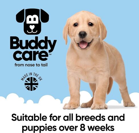 Vanilla & Shea Butter Dog Shampoo by Buddycare | Moisturising Shampoo for Dogs | Vanilla & Shea Butter Scented | with Aloe Vera and Pro Vitamin B5 (16.90oz) in Saudi Arabia