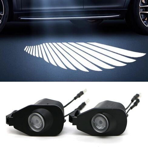2 قطعة مرآة الرؤية الجانبية شعار البركة مصباح الجمعية متوافق مع موستانج 2013-2020 LED عالية الوضوح ولا يتلاشى أبدًا استبدال ضوء الترحيب in Kuwait