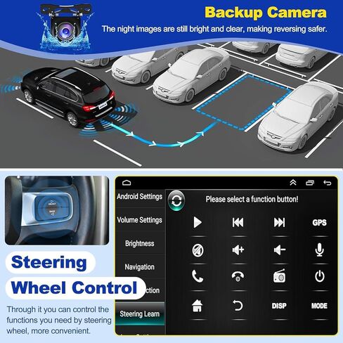 راديو سيارة Android 12 لسيارة شيفروليه سيلفرادو وجي إم سي سييرا 2014-2018، ستيريو سيارة بشاشة تعمل باللمس IPS مقاس 10 بوصات مع تشغيل لاسلكي، Android Auto، نظام تحديد المواقع العالمي (GPS)، بلوتوث، FM، راديو سيلفرادو 2+64 جيجابايت مع كاميرا احتياطية in Kuwait