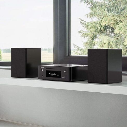 دينون جهاز استقبال ومشغل سي دي N10 هاي فاي الكل في واحد مثالي للغرف الصغيرة والمنازل وبث الموسيقى اللاسلكي ومتوافق مع امازون اليكسا وبلوتوث واير بلاي 2 وواي فاي من ار سي دي، اسود in Kuwait