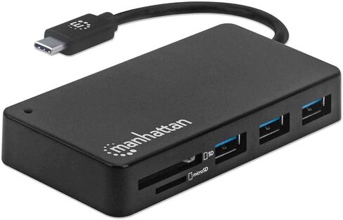 Manhattan 4-Port USB 3.0 Hub – with 5 Gbps Data Transfer, 1A Mobile Device Charging, 8 inch Cable – Compatible with PC, MacBook, Mac Pro, Mac mini, iMac, Surface Pro, Flash Drive - 162746 in Saudi Arabia