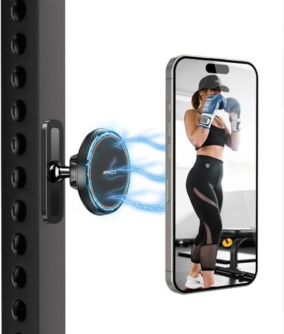 Magnetic Phone Mount for Home Gym, Adjustable Handlebar Bracket, Double-Sided Magnet, Fits All Phones in Saudi Arabia