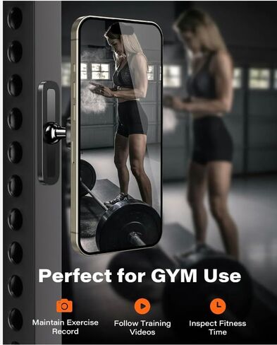 Magnetic Phone Mount for Home Gym, Adjustable Handlebar Bracket, Double-Sided Magnet, Fits All Phones in Saudi Arabia