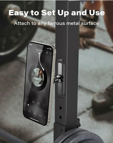 Magnetic Phone Mount for Home Gym, Adjustable Handlebar Bracket, Double-Sided Magnet, Fits All Phones in Saudi Arabia