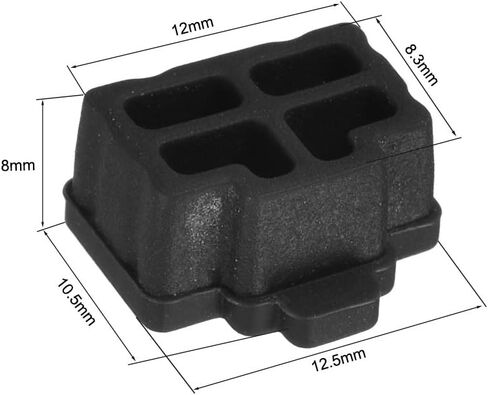 uxcell 20pcs RJ45 Silicone Protectors Ethernet Hub Port Anti Dust Cap Cover 12mmx8.3mm Black in Saudi Arabia