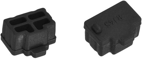uxcell 20pcs RJ45 Silicone Protectors Ethernet Hub Port Anti Dust Cap Cover 12mmx8.3mm Black in Saudi Arabia