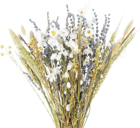 Dried Flowers Bouquet Dried Wheat Stalks Bundle Natural Lavender Dried Flowers Craspedia Flowers Dried Floral Arrangements for Wedding Party Table Centerpiece Decor Farmhouse DIY in Saudi Arabia