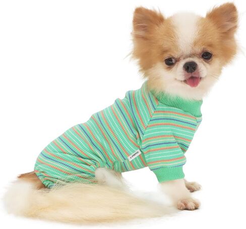 بيجامة كلب من LOPHIPETS لملابس الشاي الصغيرة تشيهواهوا يوركي والجرو والقطط - أخضر/XS in Kuwait