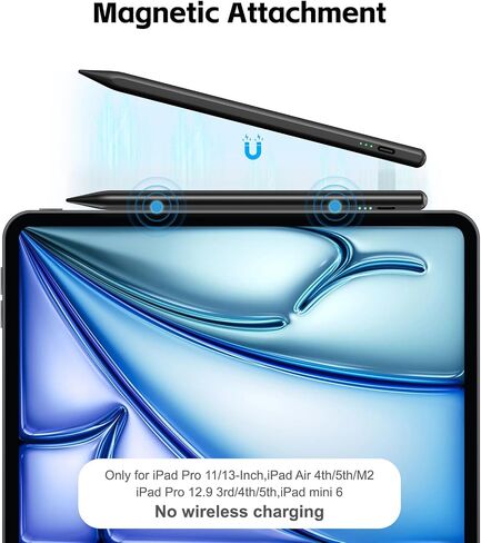 Stylus Pen for iPad with 13mins Fast Charge,Tilt Sensitive Palm Rejection Pencil for 2018-2024 iPad Pro 11/13 M4, iPad Air 11/13 M2, iPad Pro 11/12.9, iPad 10/9/8/7/6, Air 5/4/3, Mini 6/5 in Saudi Arabia