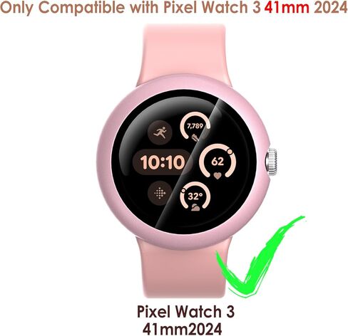 حافظة Simpeak صلبة من البولي كربونات مكونة من 5 قطع مع واقي شاشة متوافق مع ساعة Google Pixel Watch 3 مقاس 45 مم (2024)، وأغطية حماية رفيعة للغاية مضادة للخدش وممتصة للصدمات متوافقة مع ساعة Google Pixel Watch 3 مقاس 45 مم in Saudi Arabia