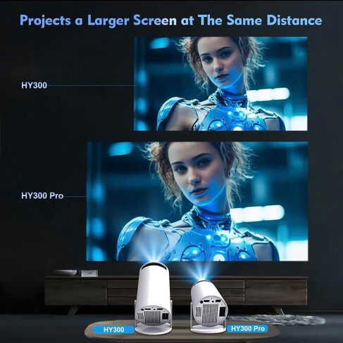 جهاز عرض صغير يعمل بنظام Android 11.0، جهاز عرض ذكي 4K مع WIFI 6 BT 5.0، دوران 180 درجة، جهاز عرض فيديو منزلي خارجي، متوافق مع الهاتف/جهاز التلفاز/الكمبيوتر المحمول in Saudi Arabia