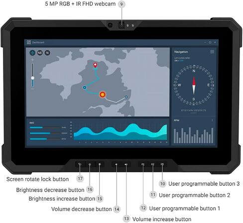 Dell Outlet Latitude 7220 Rugged Extreme Tablet PC, 11.6 inch FHD (1920 x 1080), Intel Core 8th Generation i5-8365U Processor, 16GB Ram, 256GB NVMe SSD, Type C, Webcam, Windows 11 Pro (Renewed) in Saudi Arabia