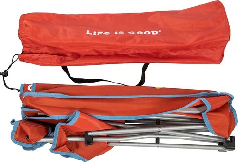 Life is Good Kid's Quad Chair with Canopy, Cup Holder, and Carry Bag, Foldable Outdoor Chair for Beach, Sports, Camping, Supports up to 150lbs in Saudi Arabia