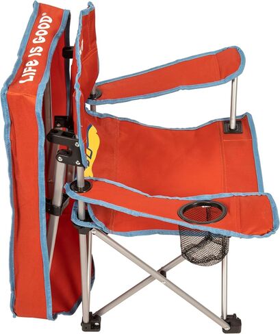 Life is Good Kid's Quad Chair with Canopy, Cup Holder, and Carry Bag, Foldable Outdoor Chair for Beach, Sports, Camping, Supports up to 150lbs in Saudi Arabia