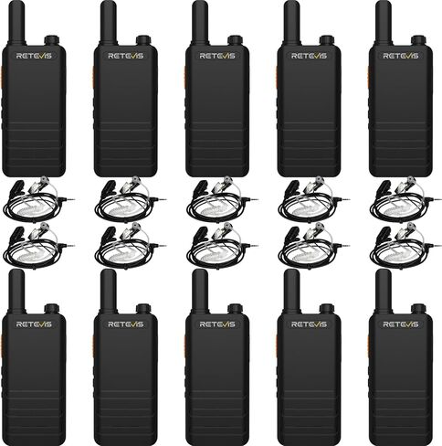 Retevis RT22P Walkie Talkies Long Range, New Version of RT22(2.0), Portable FRS Two-Way Radios, Mini, VOX, 1620mAh Battery, Compact 2 Way Radio for Commercial School Restaurant Retail(10 Pack) in Saudi Arabia