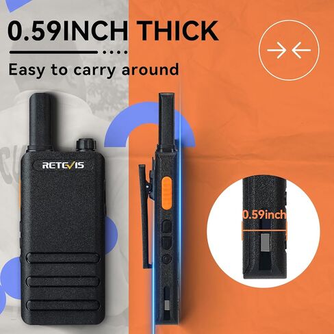 Retevis RT22P Walkie Talkies Long Range, New Version of RT22(2.0), Portable FRS Two-Way Radios, Mini, VOX, 1620mAh Battery, Compact 2 Way Radio for Commercial School Restaurant Retail(10 Pack) in Saudi Arabia